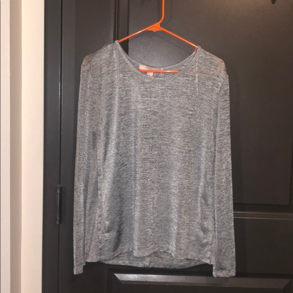 Silver Long sleeve blouse